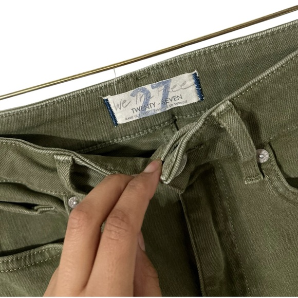 FREE PEOPLE We The Free Green Raw High Rise Skinny Jeggings Jeans - Picture 5 of 9